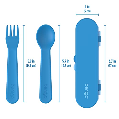 Bentgo Kids Reusable Utensil Set with Travel Case - Blue