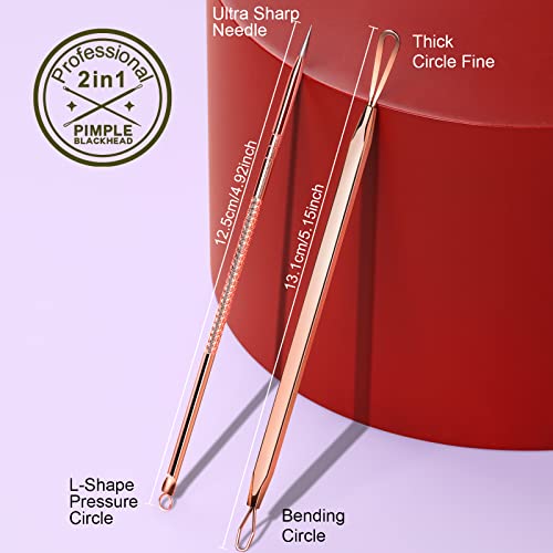 Teenitor Pimple Popper Tool Kit, Stainless Steel Blackhead Remover