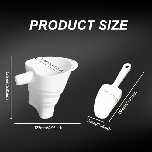 Hubaltuye Flour Funnel Attachment for Stand Mixer with Spoon