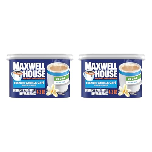 Maxwell House French Vanilla Cafe Instant Beverage Mix, Decaf & Sugar Free
