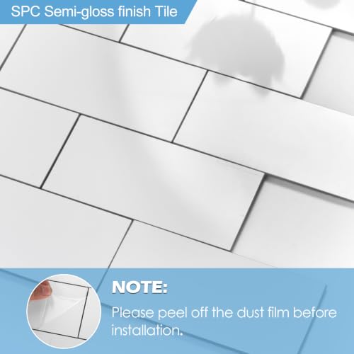 Yipscazo Peel and Stick Backsplash Tile - 3D PVC Composite, 2 Pieces