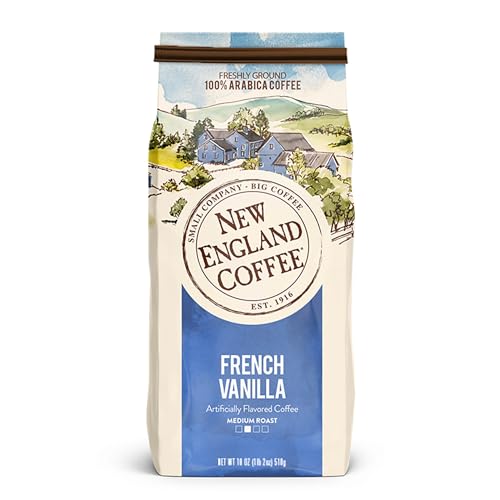 New England Coffee French Vanilla Medium Roast Ground Coffee - 18oz