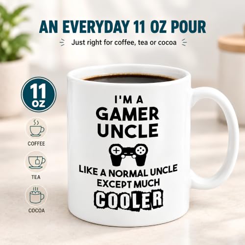 Funny Uncle Coffee Mug - Gamer Uncle Gift for Father's Day & Christmas