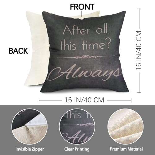 Always Motivational Throw Pillow Cover Retro Cotton Linen 16x16
