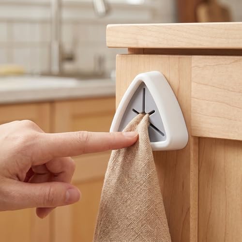 8-Pack Adhesive Towel Holders, Multicolor Silicone Push-Grip Hooks