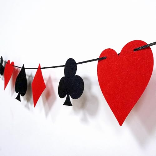 Poker Banner Felt Decorations 2 Pack - Hanging Casino Party Supplies