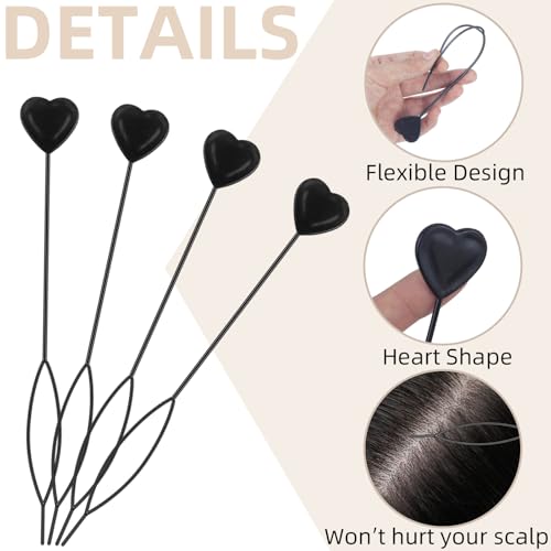 15 Pcs Quick Hair Beader Tool Set Flexible French Braid Loop Stylist