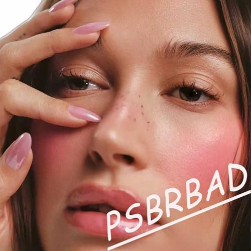 PSBRBAD Medium Almond Press on Nails 3D Floral Goldfish Fake Nails