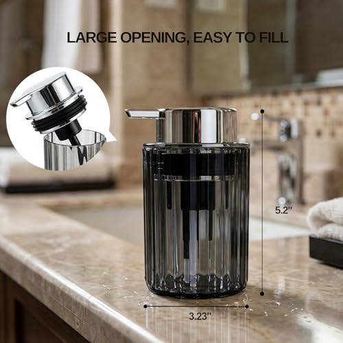 LuxFlowing Foaming Hand Soap Dispenser - Grey Pump for Kitchen & Bathroom