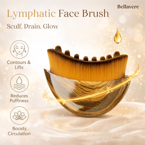 Bellavere Lymphatic Drainage Face Massager & Contour Dry Brush