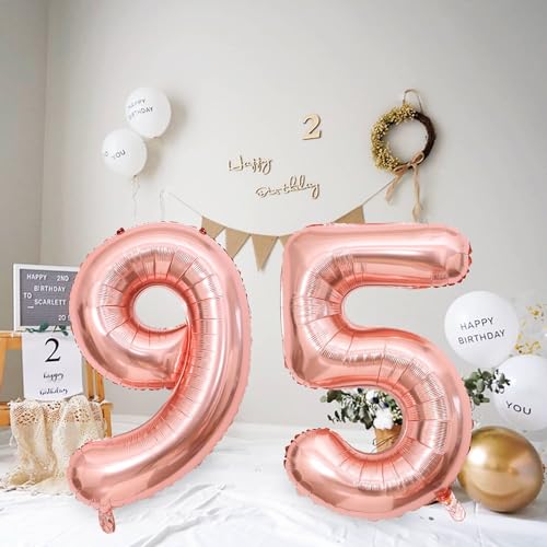 40 Inch Rose Gold Number 51 Balloon for Birthday & Wedding Decor