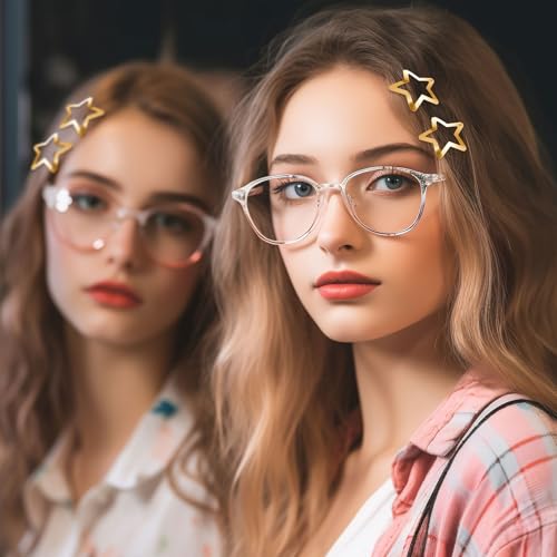 Pndeyo 20pcs Gold Star Hair Clips, Non-Slip Metal Y2K Snap Barrettes