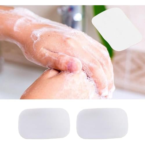500 Pieces White Portable Disposable Paper Soap Sheets for Travel and Outdoor Use