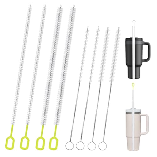 8-Piece Straw Cleaner Brush Set, Type A - Extra-Long Stainless Steel