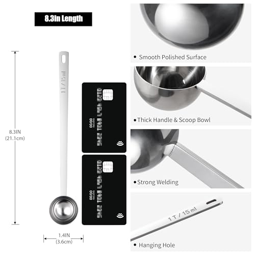 Doosu 8.3in Long Handle Coffee Scoop - 1 Tbsp Measurement