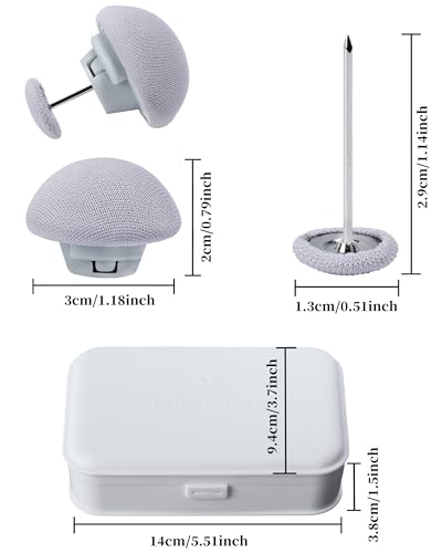 Xuduvay Duvet Pin Clips, Quilt Fasteners - 16 Sets, Gray