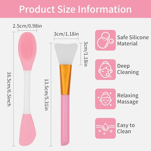 Volisau 4Pcs Silicone Face Mask Applicator Brushes & Spatulas