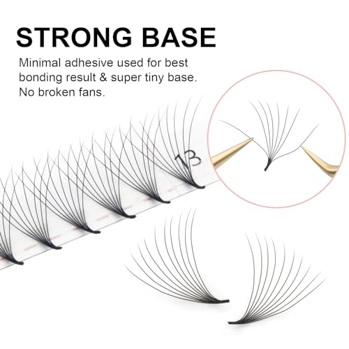 COZBIRD Premade Lash Fans 8D 0.07mm C Curl 14mm Pointy Base Eyelash Extensions