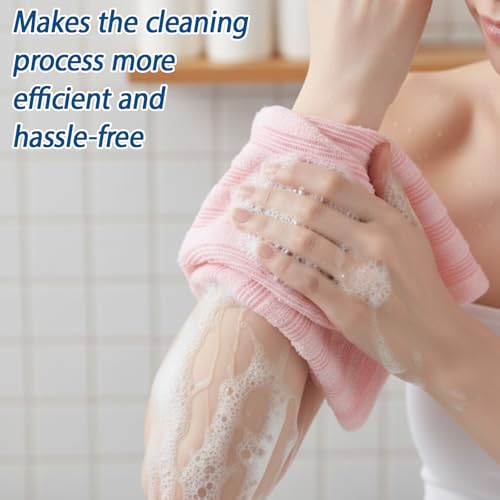 4-Pack Exfoliating Washcloths for Daily Skincare & Travel