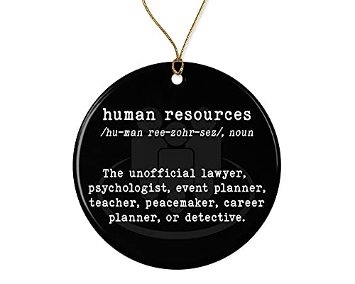 Funny Human Resources Definition Christmas Ceramic Ornament