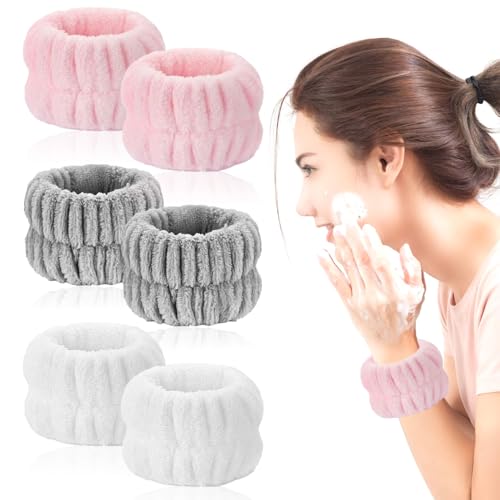OLLBIT Microfiber Face Washing Wrist Towels 6PCS Absorbent Spa Bands