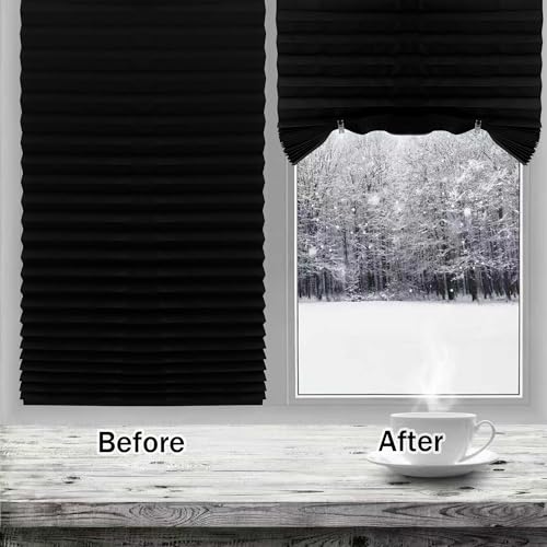 20Pcs Pleated Shade Clips for Window Blinds - No Drill, Clear