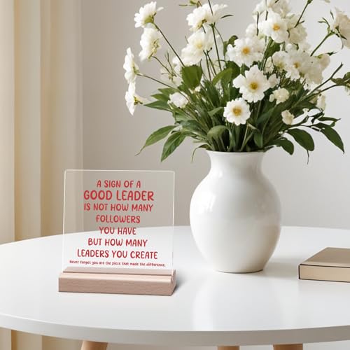 Thank You Gifts for Boss - Acrylic Desk Sign with Stand