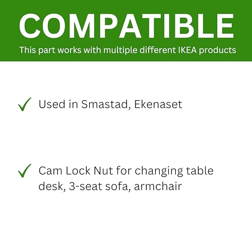Cam Lock Nut 23MM Replacement for IKEA Hardware - Pack of 10