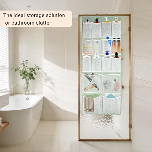 KANCNT 16-Pocket Over-the-Door Hanging Storage Organizer, Medium-Green