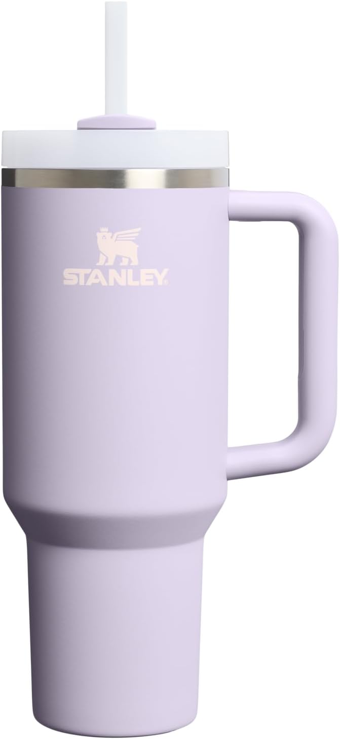 STANLEY Quencher H2.0 Tumbler - 40 oz Insulated Stainless Steel Cup with Handle & Straw | BPA-Free | Purple Dust
