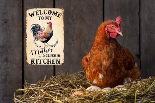 Vintage Chicken Coop Tin Sign - 8x12 Inch Farm Wall Art