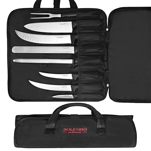 BOLEXINO Chef Knife Roll Bag - Heavy Duty Organizer with 9 Pockets