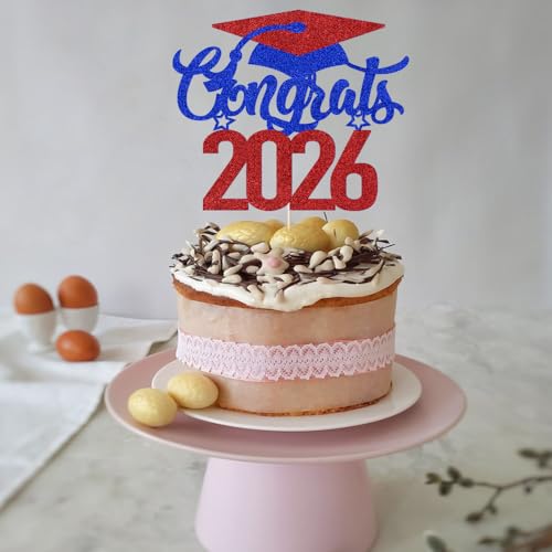 Congrats 2026 Graduation Cake Topper | High-Quality Party Decoration
