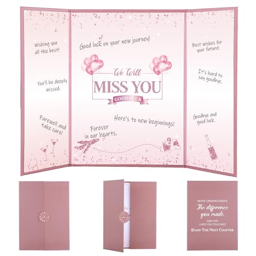 Farewell Guest Book Card - Smooth Writing for Parties | 8.85x11.8 In