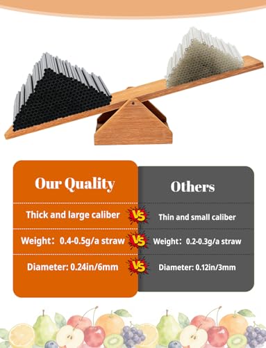 Black Disposable Cocktail Straws 5.1 Inch - 170 Pack for Bars & Parties
