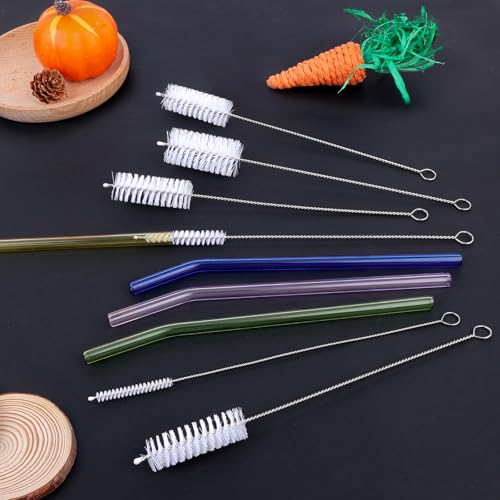 AZEN 15-Pack Extra Long Straw Cleaner Brush Set - 12 Inch, 5 Sizes