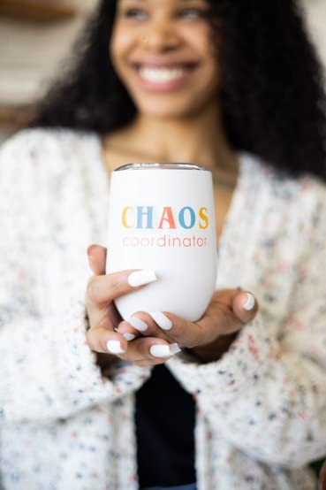 Chaos Coordinator Wine Tumbler for Mom - 12 oz Insulated Travel Cup