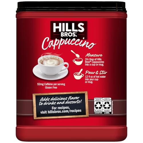 Hills Bros. Double Mocha Cappuccino Mix - 16oz Instant Coffee, 2 Pack