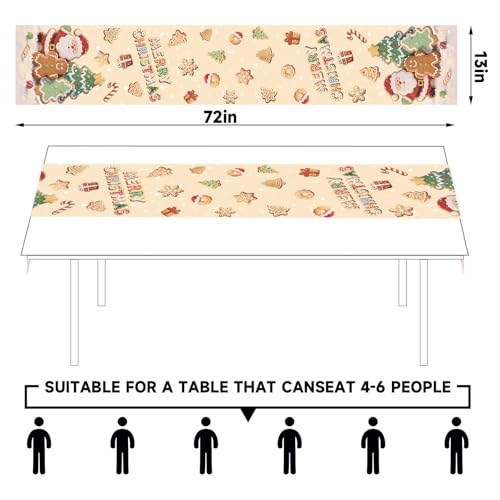Christmas Table Runner 13x72 Inch Holiday Kitchen Dining Decor