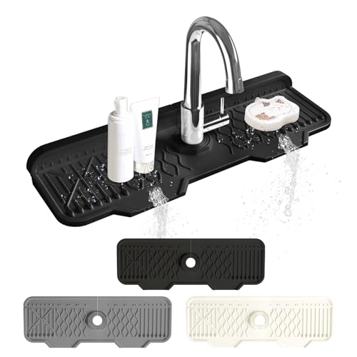 17" x 6" Silicone Sink Splash Guard for Kitchen & Bathroom