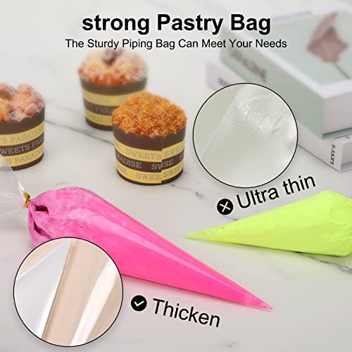 Tamodan 12 Inch Disposable Piping Bags Set - 100 Count for Pastry & Icing