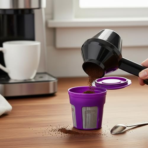 2 Pack Powder Scoop Funnel for Protein & Coffee - Durable ABS