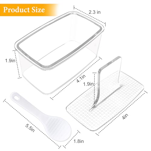 Clear Musubi Maker Set - 2 Non-Stick Molds & 2 Rice Ladles