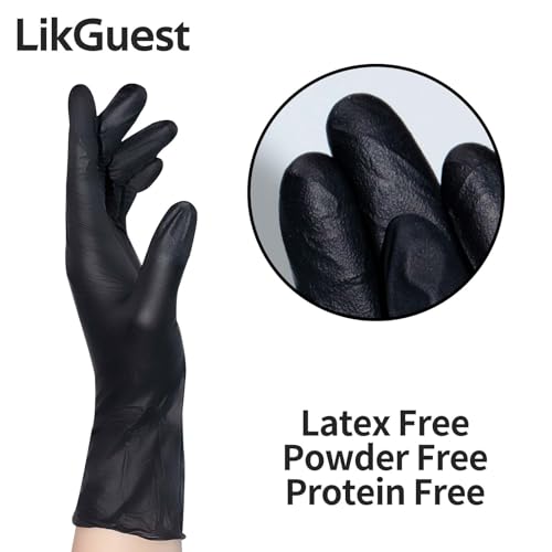 Small Black Nitrile Disposable Gloves - Latex-Free for Food Prep & Cleaning