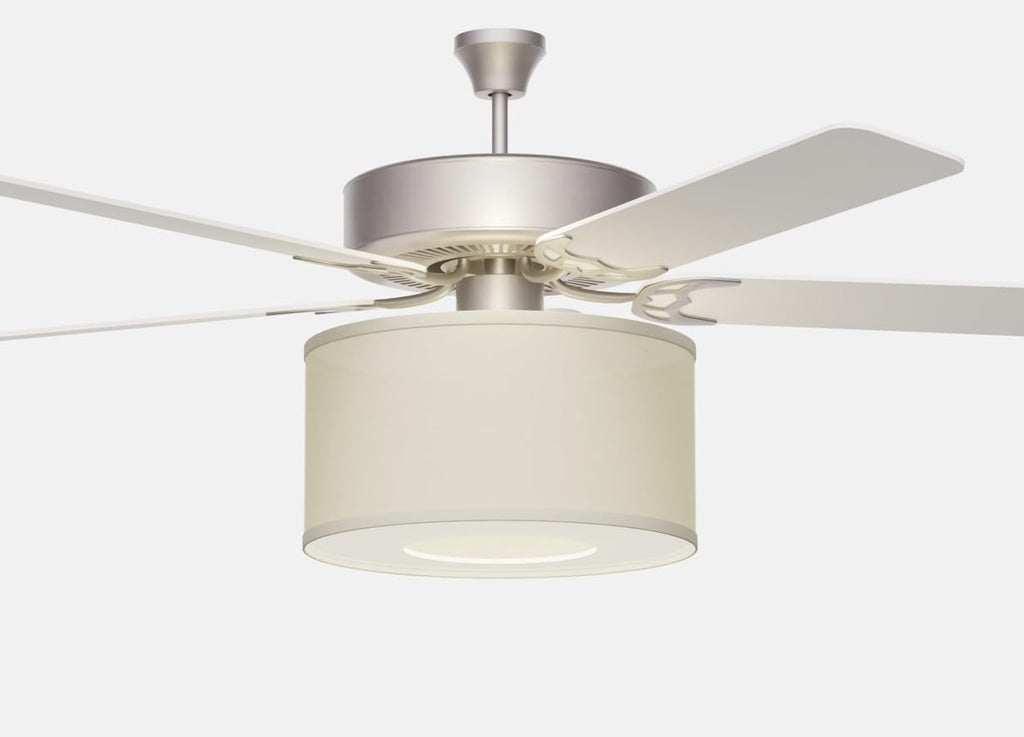 FANTASTIC SHADE CLIPS Ceiling Fan 100% Linen Shade DIY Bundle + Patented Adapters & FREE Diffuser, Fits 98% of Fan Light Kits (*YOU MUST CHECK FOR COMPATABILITY BEFORE PURCHASING*) Off-White