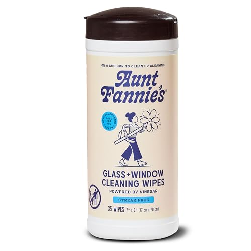 Aunt Fannie's Glass & Window Cleaning Wipes, 35 Count, Pack of 1