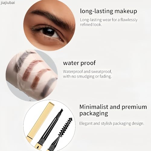 Dual-Ended Waterproof Eyebrow Pencil Set - 5 Colors Sweat-Proof