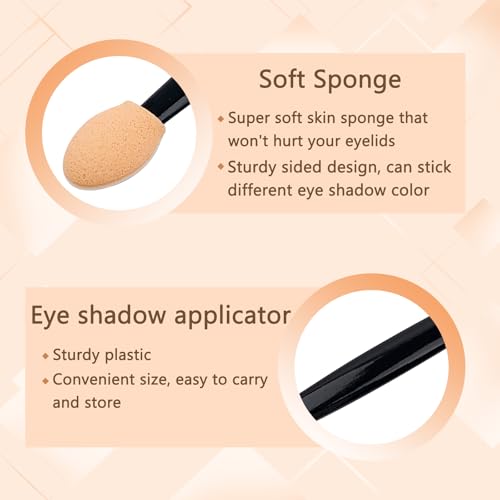 YOLCAR 150PCS Disposable Double Sided Eyeshadow Applicators 6.2cm Sponge Brush