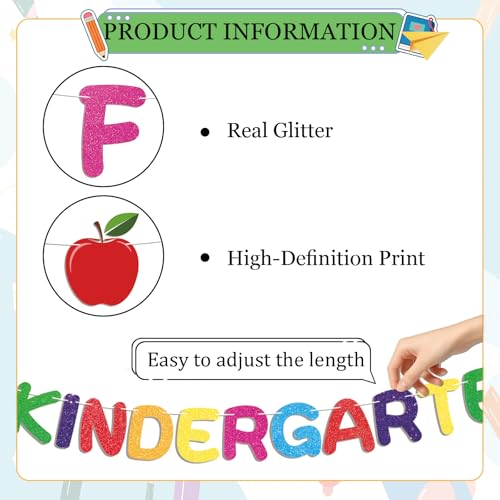 First Day of Kindergarten Banner - Vibrant Back to School Decor