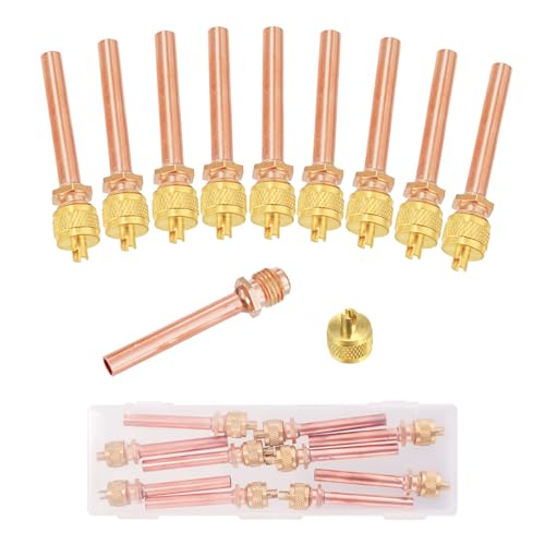 Wisscool 10-Piece HVAC Service Access Valve Kit with Core Remover